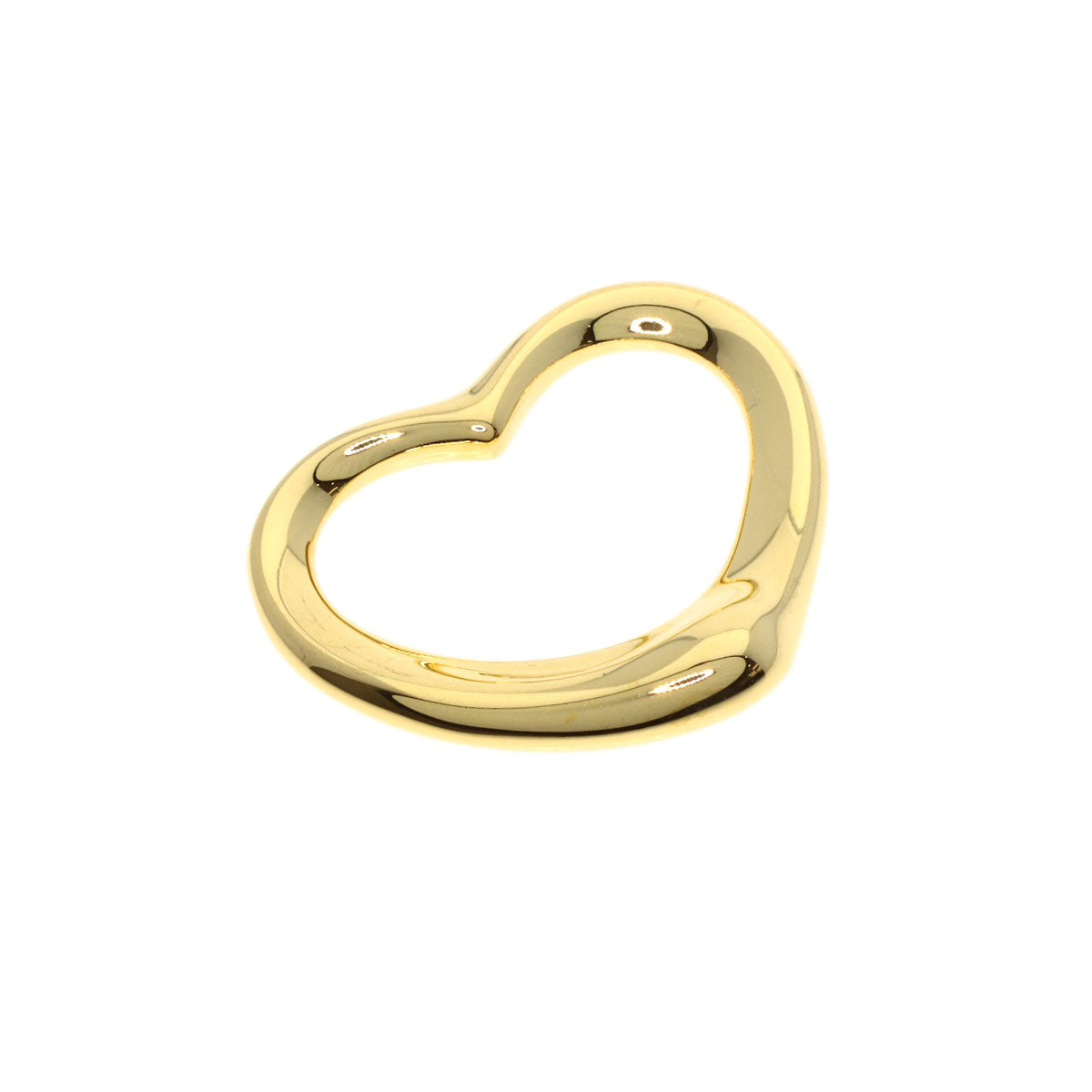 TIFFANY&Co. Open heart Pendant top K18 Yellow Gold Ladies [Used]