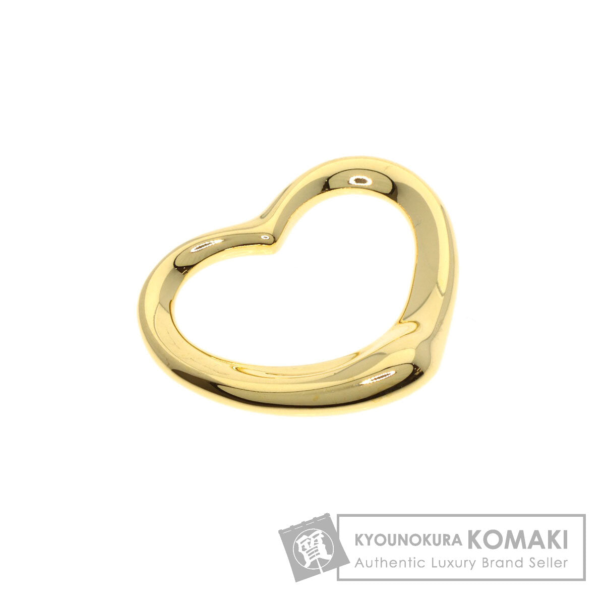 TIFFANY&Co. Open heart Pendant top K18 Yellow Gold Ladies [Used]