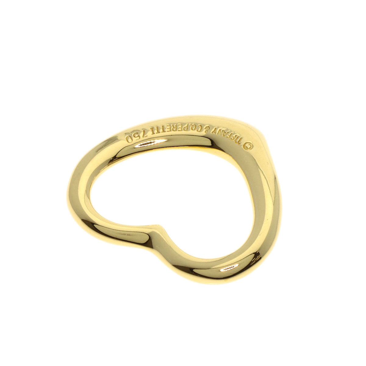 TIFFANY&Co. Open heart Pendant top K18 Yellow Gold Ladies [Used]