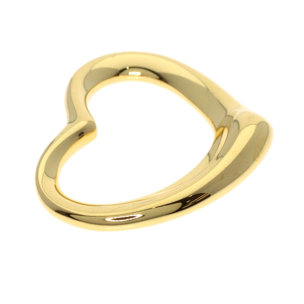 TIFFANY&Co. Open heart Pendant top K18 Yellow Gold Ladies [Used]