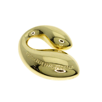 TIFFANY&Co. Double teardrop Pendant top K18 Yellow Gold Ladies [Used]