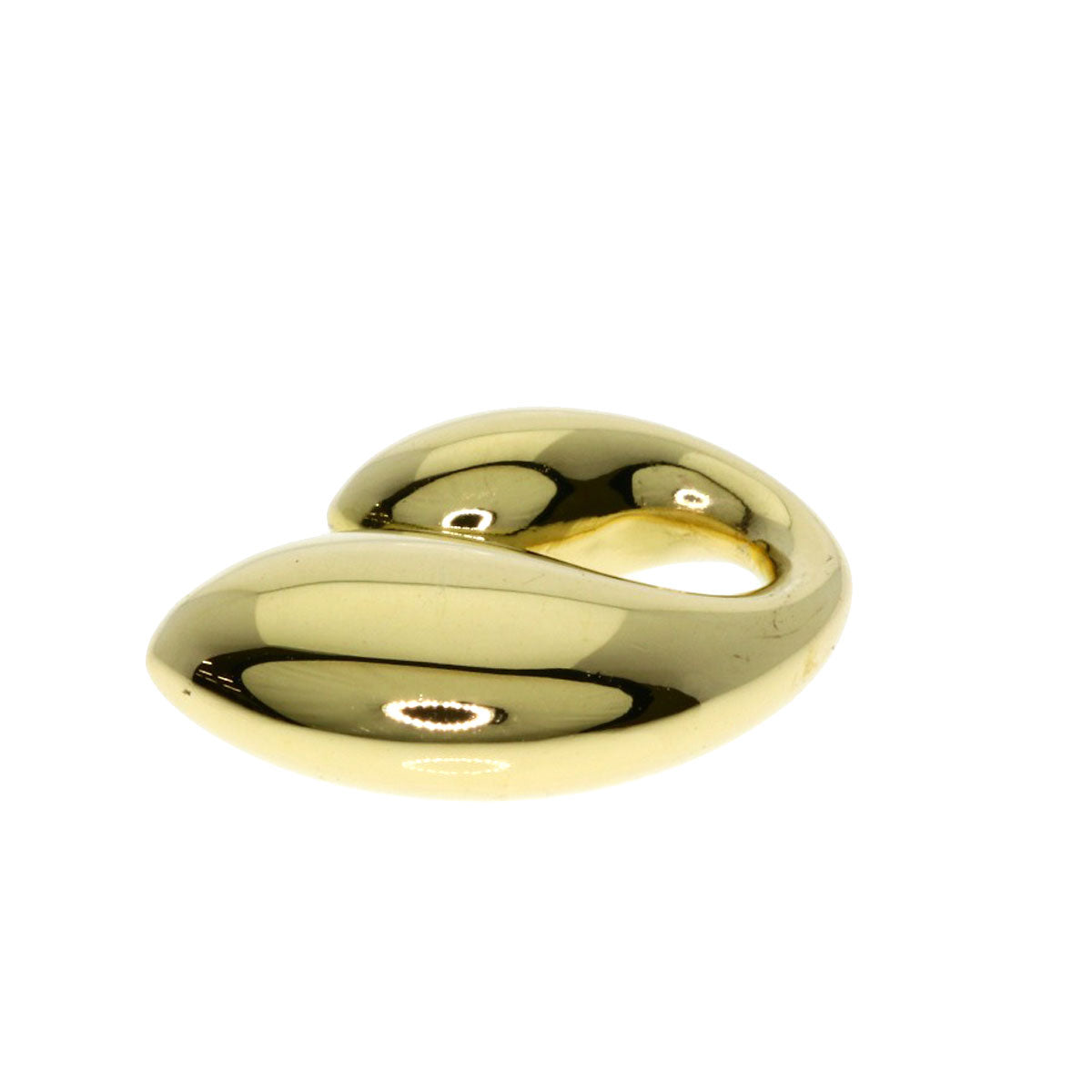 TIFFANY&Co. Double teardrop Pendant top K18 Yellow Gold Ladies [Used]