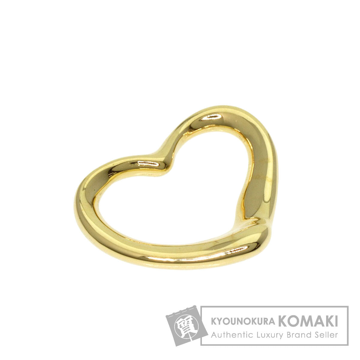 TIFFANY&Co. Open heart Pendant top K18 Yellow Gold Ladies [Used]