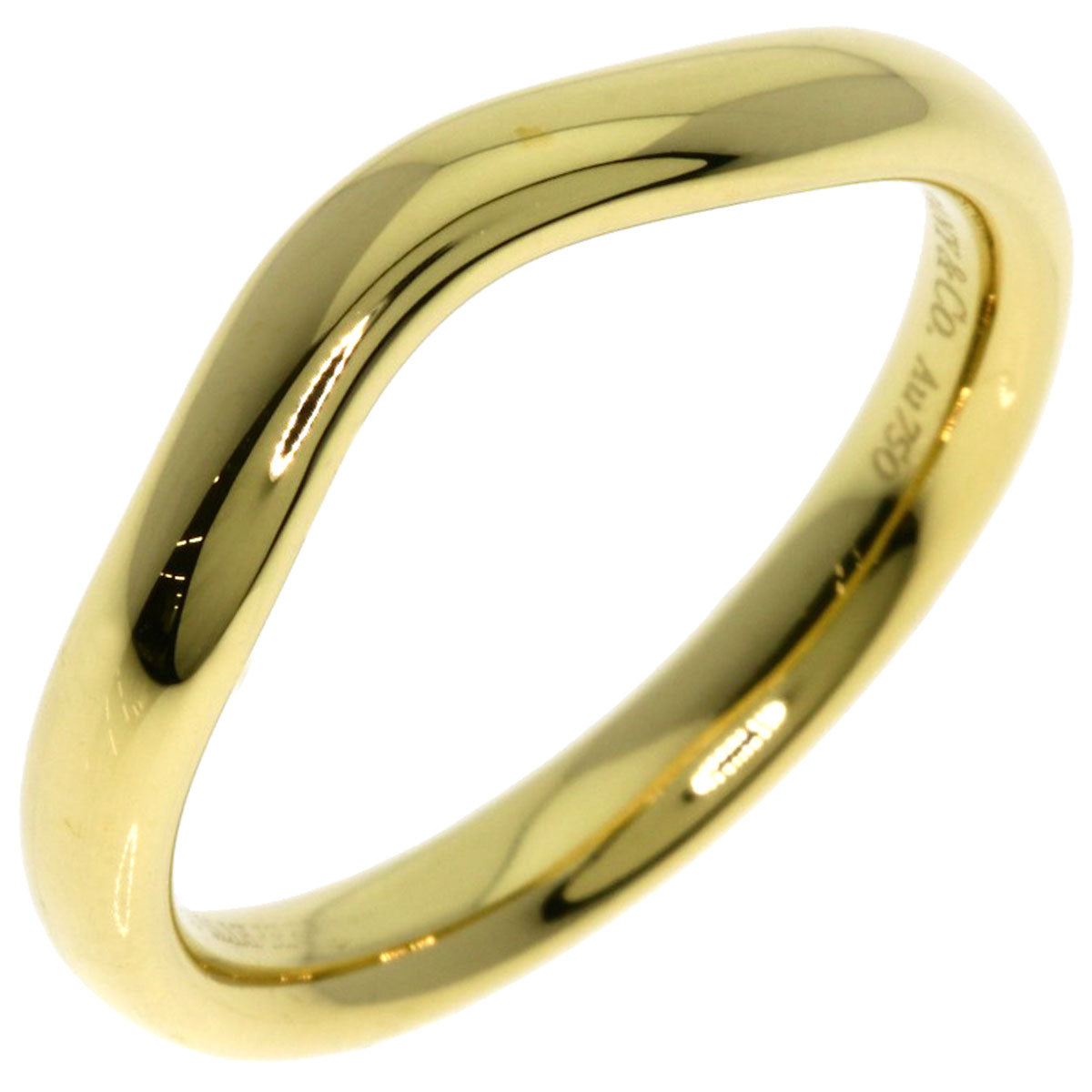 TIFFANY&Co. Curved band Ring K18 Yellow Gold Ladies [Used]