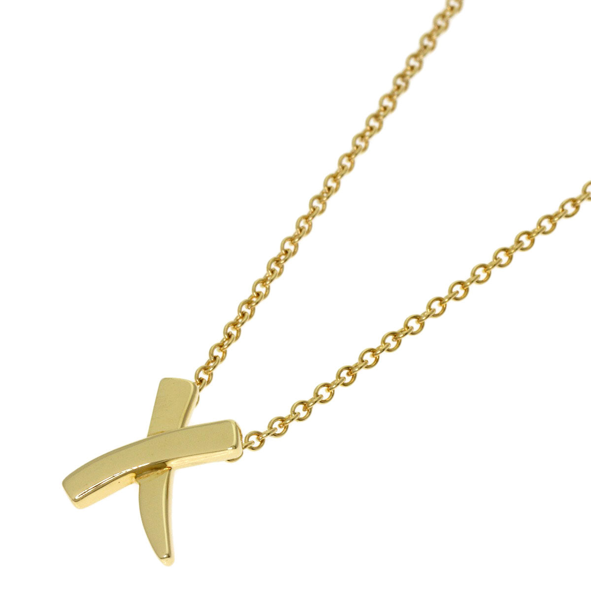 TIFFANY&Co. kiss Necklace K18 Yellow Gold Ladies [Used]