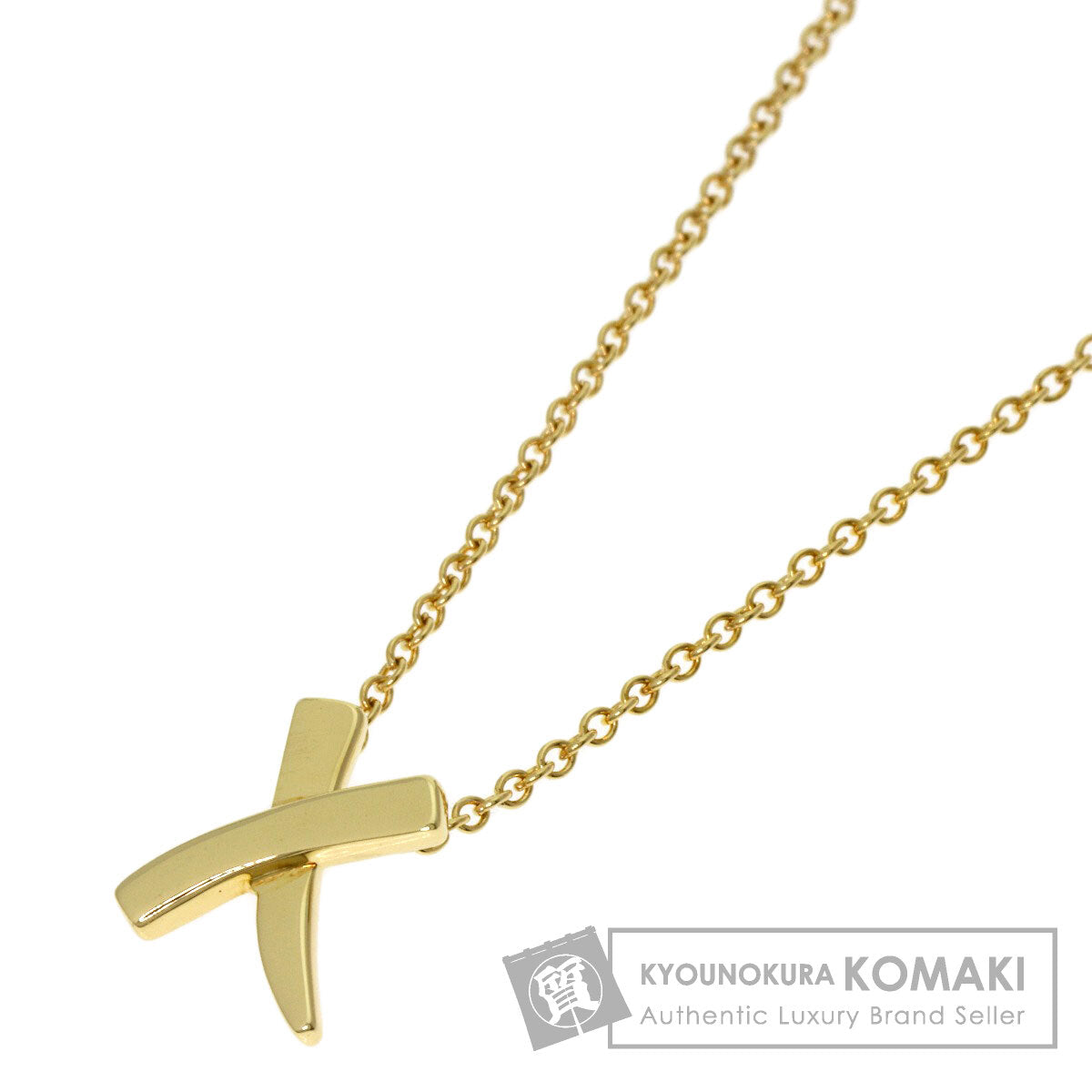 TIFFANY&Co. kiss Necklace K18 Yellow Gold Ladies [Used]