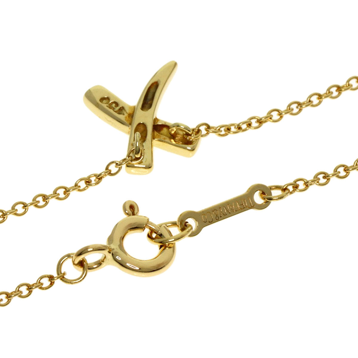 TIFFANY&Co. kiss Necklace K18 Yellow Gold Ladies [Used]