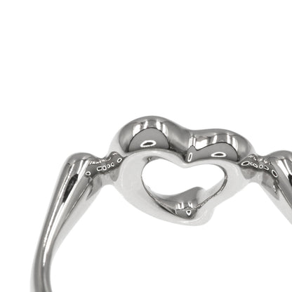 TIFFANY&Co. Open Heart Diamond Ring Platinum PT950 Ladies [Used]
