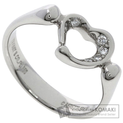 TIFFANY&Co. Open Heart Diamond Ring Platinum PT950 Ladies [Used]