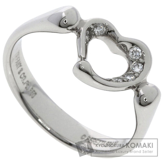 TIFFANY&Co. Open Heart Diamond Ring Platinum PT950 Ladies [Used]