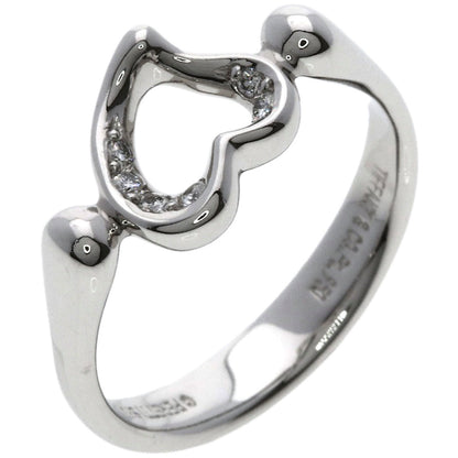 TIFFANY&Co. Open Heart Diamond Ring Platinum PT950 Ladies [Used]