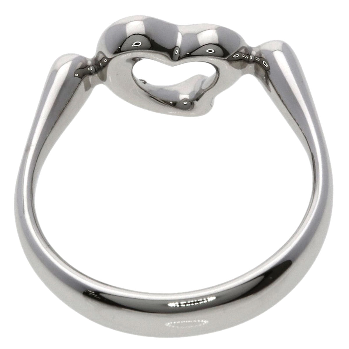 TIFFANY&Co. Open Heart Diamond Ring Platinum PT950 Ladies [Used]