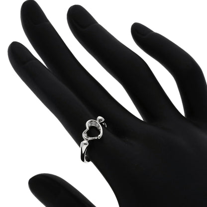 TIFFANY&Co. Open Heart Diamond Ring Platinum PT950 Ladies [Used]