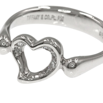 TIFFANY&Co. Open Heart Diamond Ring Platinum PT950 Ladies [Used]