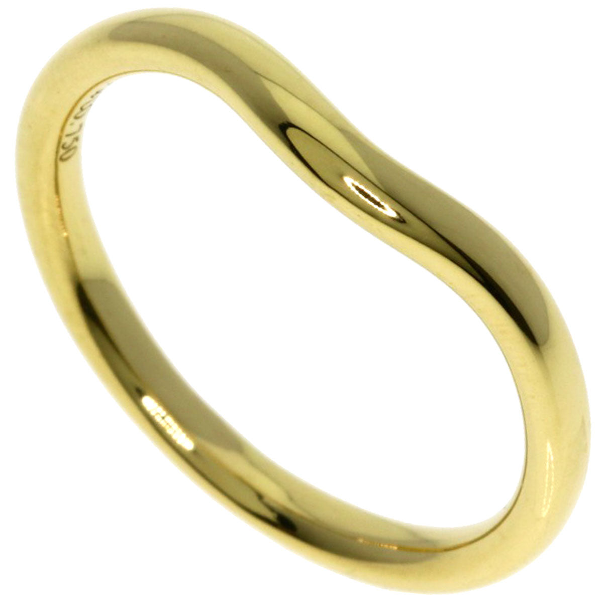 TIFFANY&Co. Curved band Ring K18 Yellow Gold Ladies [Used]