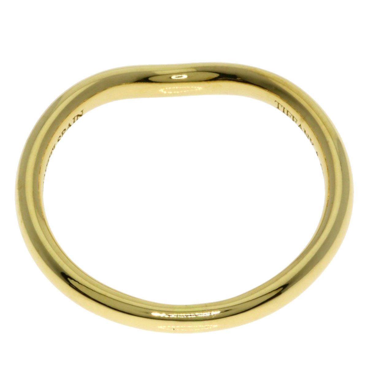 TIFFANY&Co. Curved band Ring K18 Yellow Gold Ladies [Used]