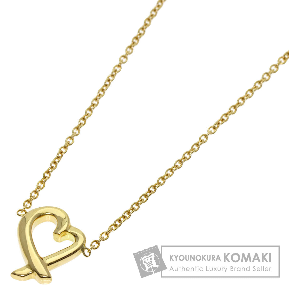 TIFFANY&Co. Loving heart Necklace K18 Yellow Gold Ladies [Used]