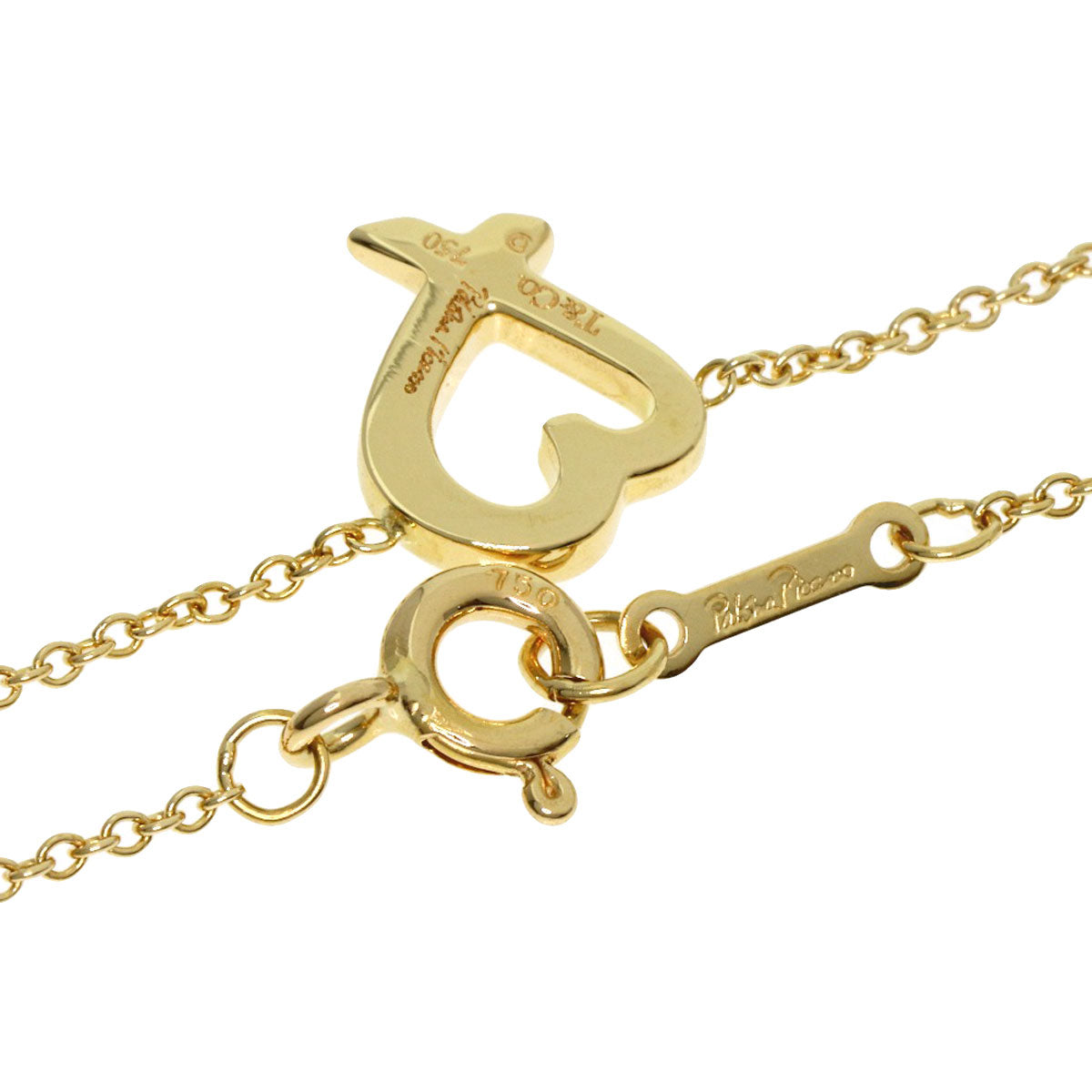 TIFFANY&Co. Loving heart Necklace K18 Yellow Gold Ladies [Used]
