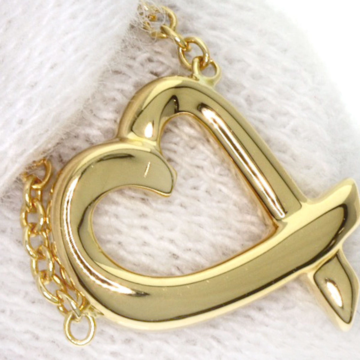 TIFFANY&Co. Loving heart Necklace K18 Yellow Gold Ladies [Used]