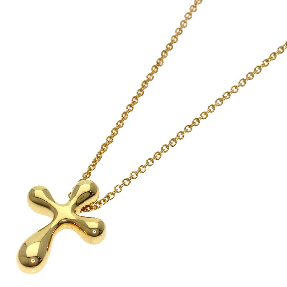 TIFFANY&Co. Small cross Necklace K18 Yellow Gold Ladies [Used]
