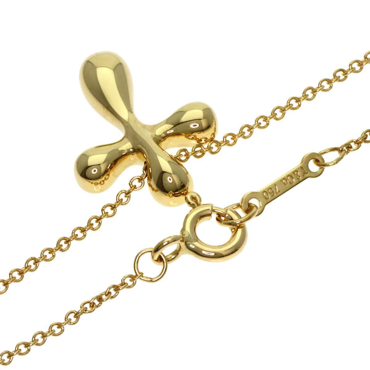 TIFFANY&Co. Small cross Necklace K18 Yellow Gold Ladies [Used]