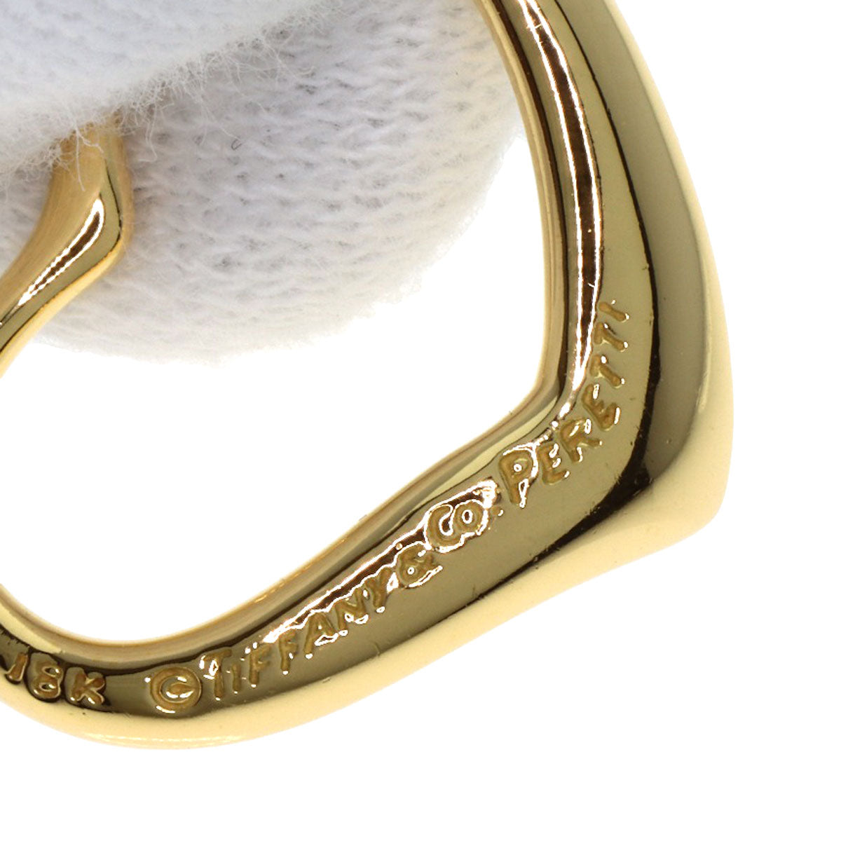 TIFFANY&Co. Open heart Necklace K18 Yellow Gold Ladies [Used]