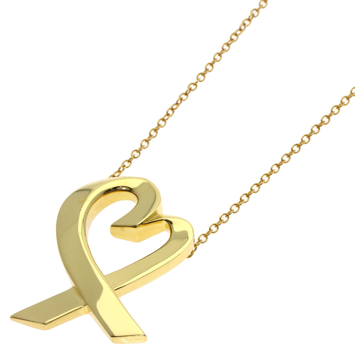 TIFFANY&Co. Loving heart Necklace K18 Yellow Gold Ladies [Used]