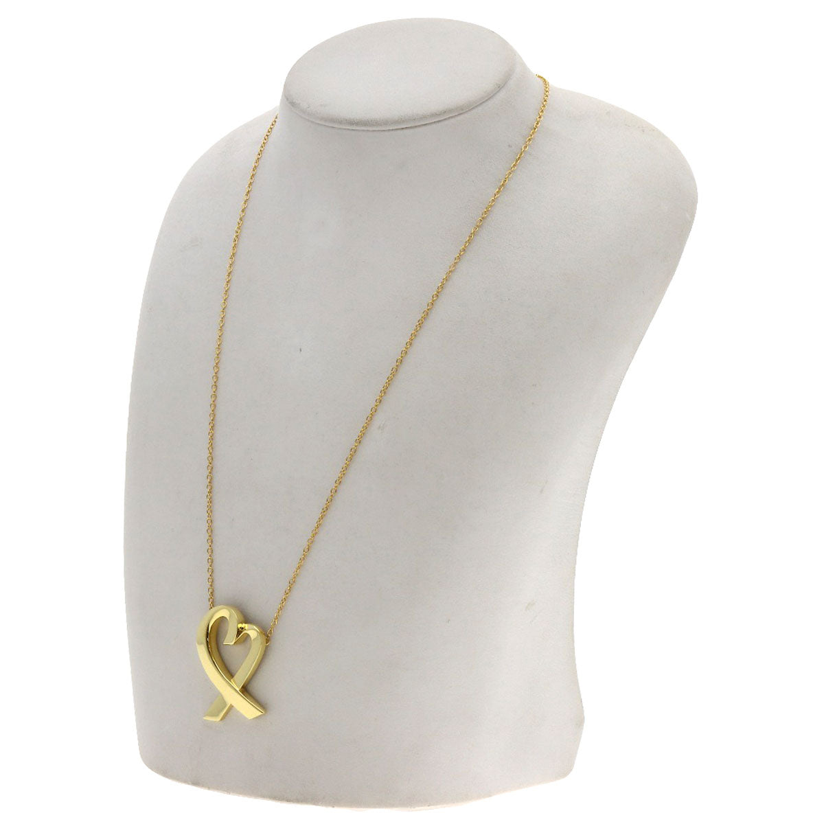 TIFFANY&Co. Loving heart Necklace K18 Yellow Gold Ladies [Used]