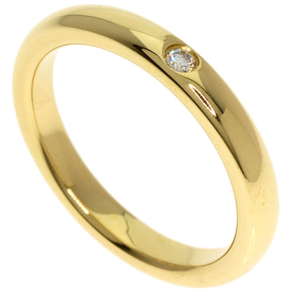 TIFFANY&Co. Stacking Band 1P Diamond Ring K18 Yellow Gold Ladies [Used]