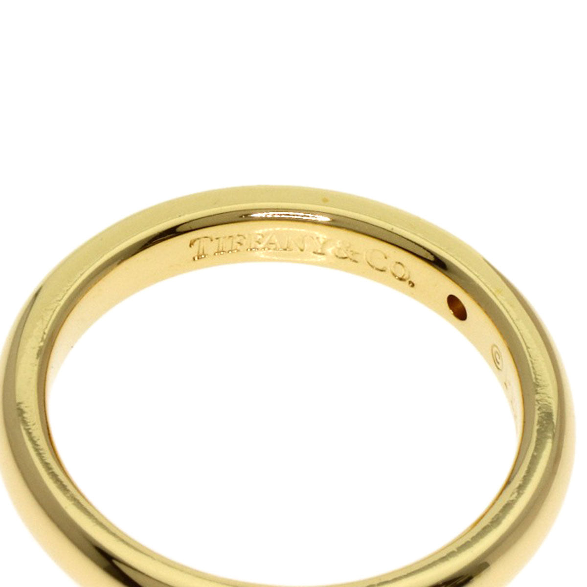 TIFFANY&Co. Stacking Band 1P Diamond Ring K18 Yellow Gold Ladies [Used]