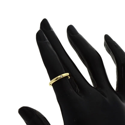 TIFFANY&Co. Stacking Band 1P Diamond Ring K18 Yellow Gold Ladies [Used]