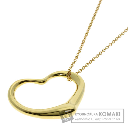 TIFFANY&Co. Open Heart Large Long Necklace K18 Yellow Gold Ladies [Used]