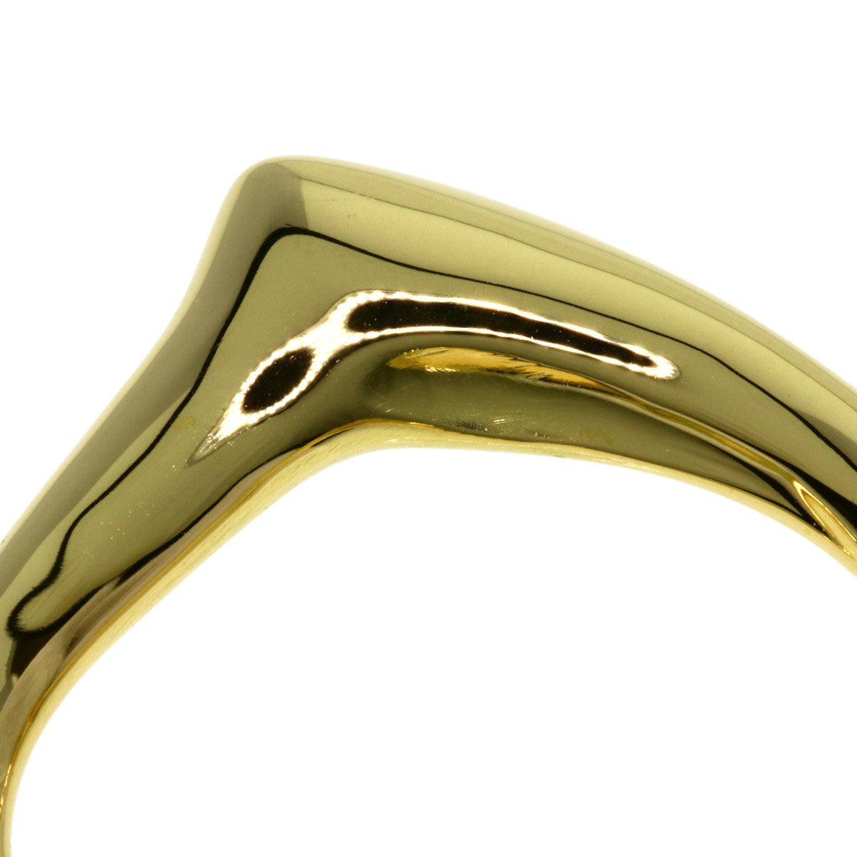 TIFFANY&Co. Open Heart Large Long Necklace K18 Yellow Gold Ladies [Used]