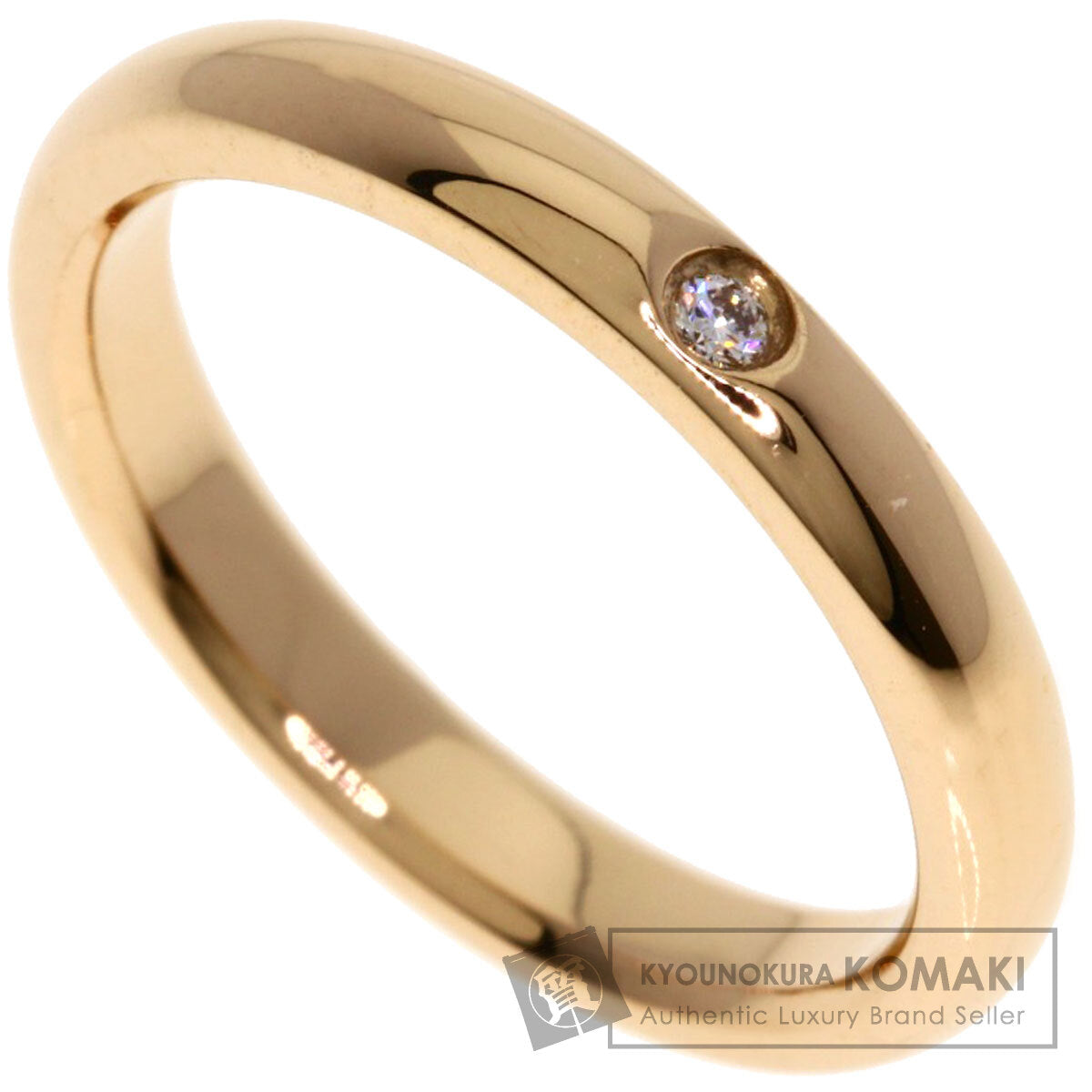 TIFFANY&Co. Stacking band 1P Diamond Ring K18 Pink Gold Ladies [Used]