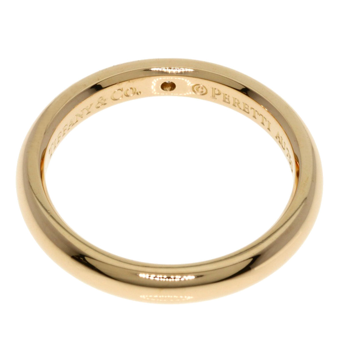 TIFFANY&Co. Stacking band 1P Diamond Ring K18 Pink Gold Ladies [Used]