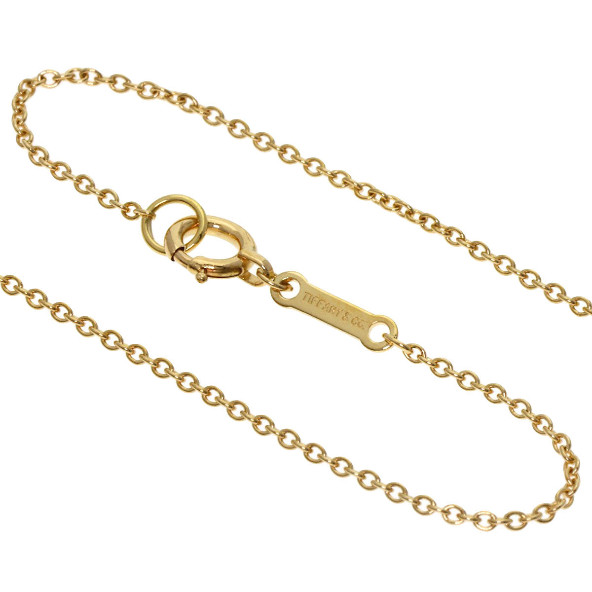 TIFFANY&Co. Open heart Necklace K18 Yellow Gold Ladies [Used]