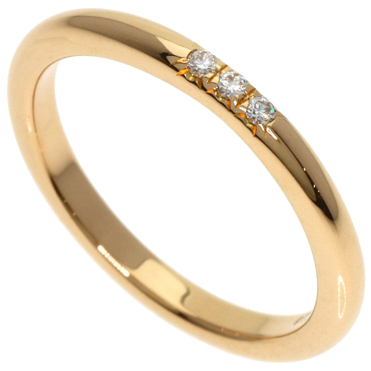 TIFFANY&Co. Forever 3P Diamond Ring K18 Pink Gold Ladies [Used]