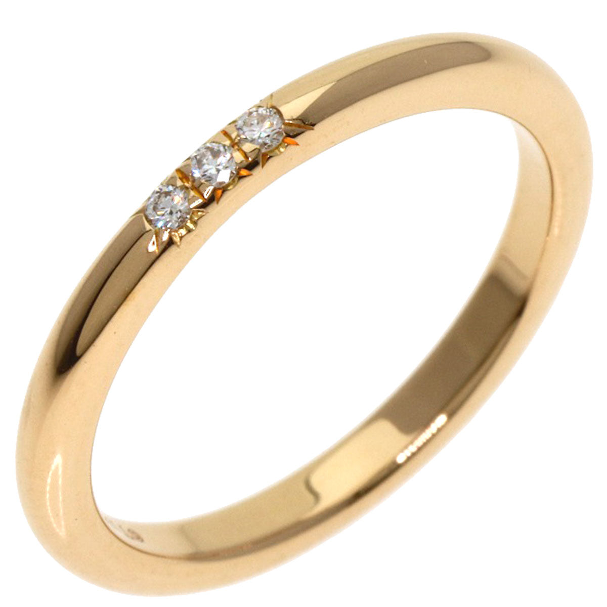 TIFFANY&Co. Forever 3P Diamond Ring K18 Pink Gold Ladies [Used]