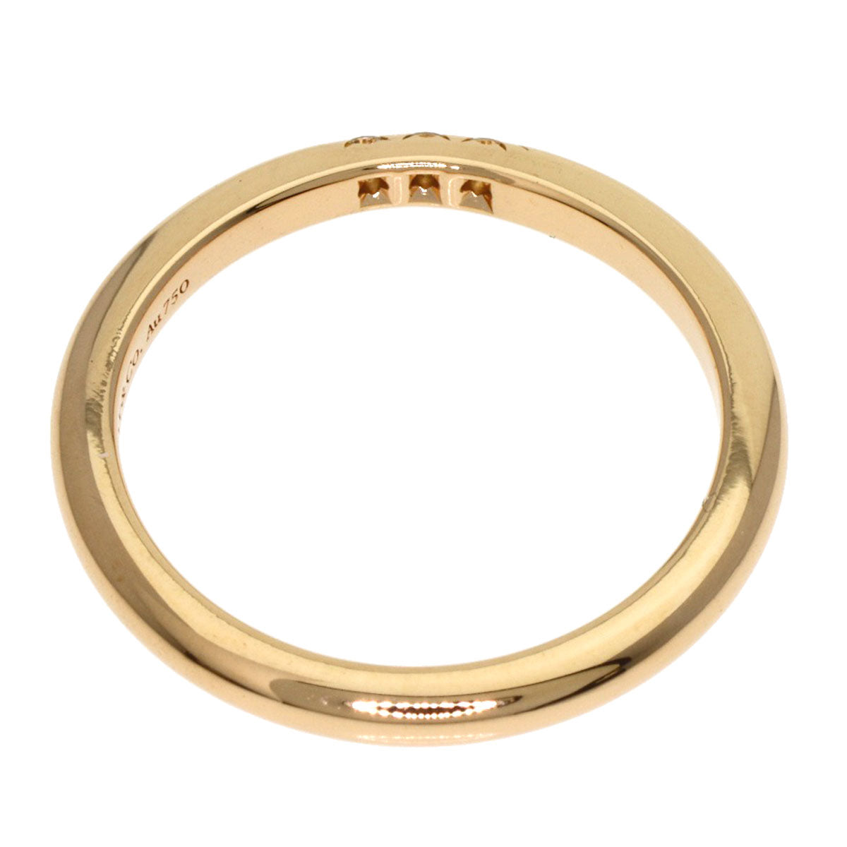 TIFFANY&Co. Forever 3P Diamond Ring K18 Pink Gold Ladies [Used]