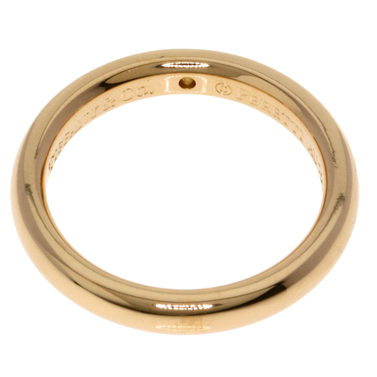 TIFFANY&Co. Stacking Band 1P Diamond Ring K18 Pink Gold Ladies [Used]