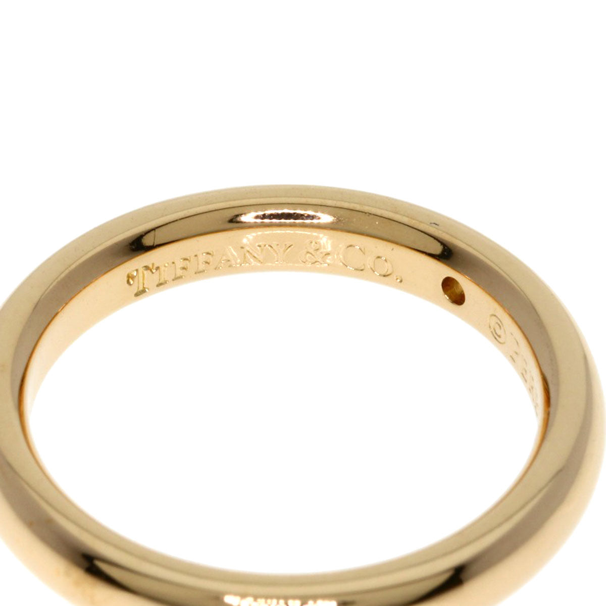 TIFFANY&Co. Stacking Band 1P Diamond Ring K18 Pink Gold Ladies [Used]