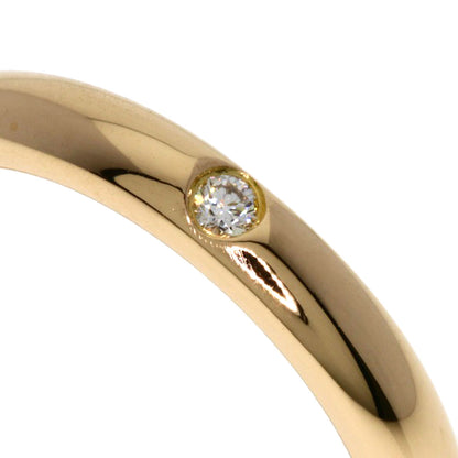 TIFFANY&Co. Stacking Band 1P Diamond Ring K18 Pink Gold Ladies [Used]