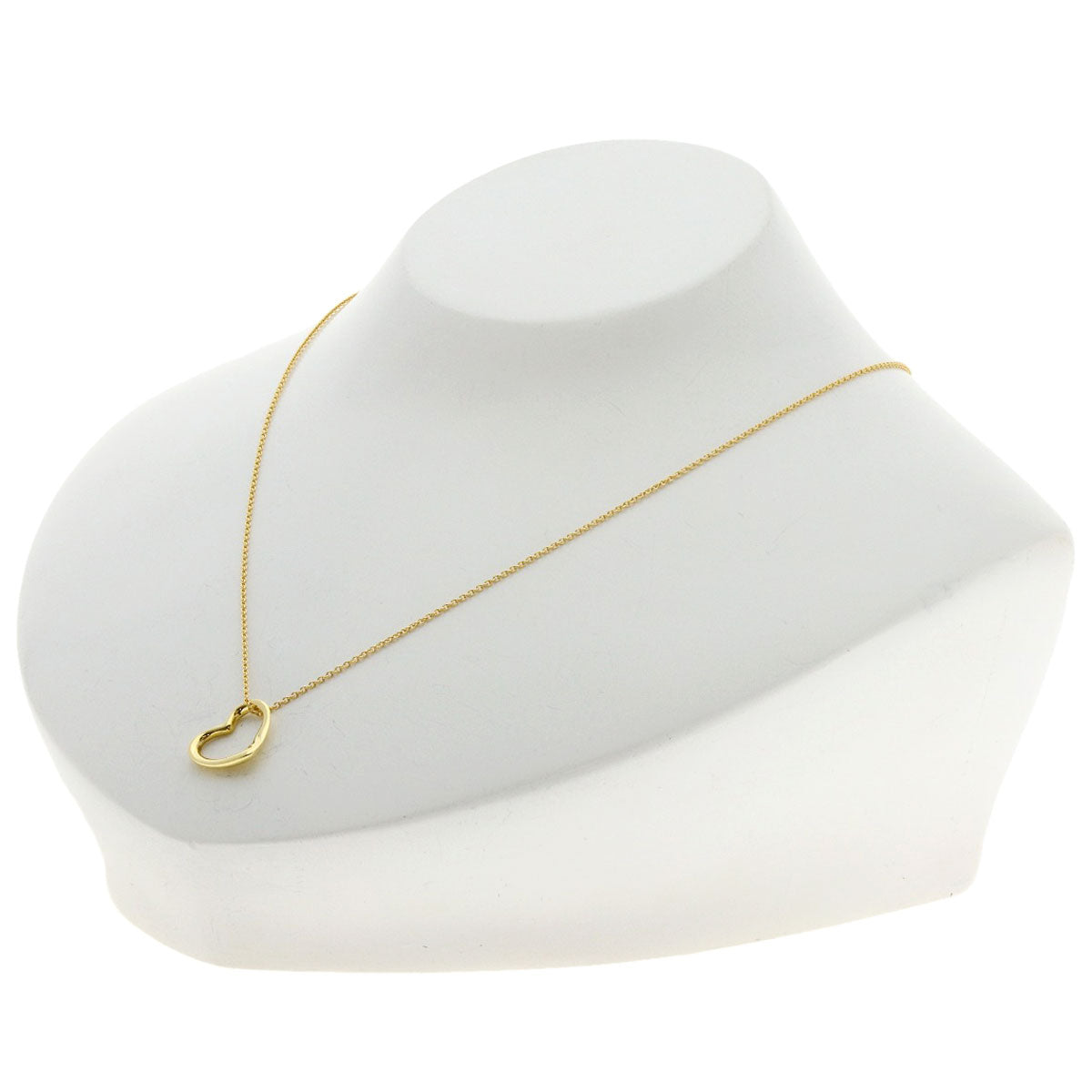 TIFFANY&Co. Open heart Necklace K18 Yellow Gold Ladies [Used]