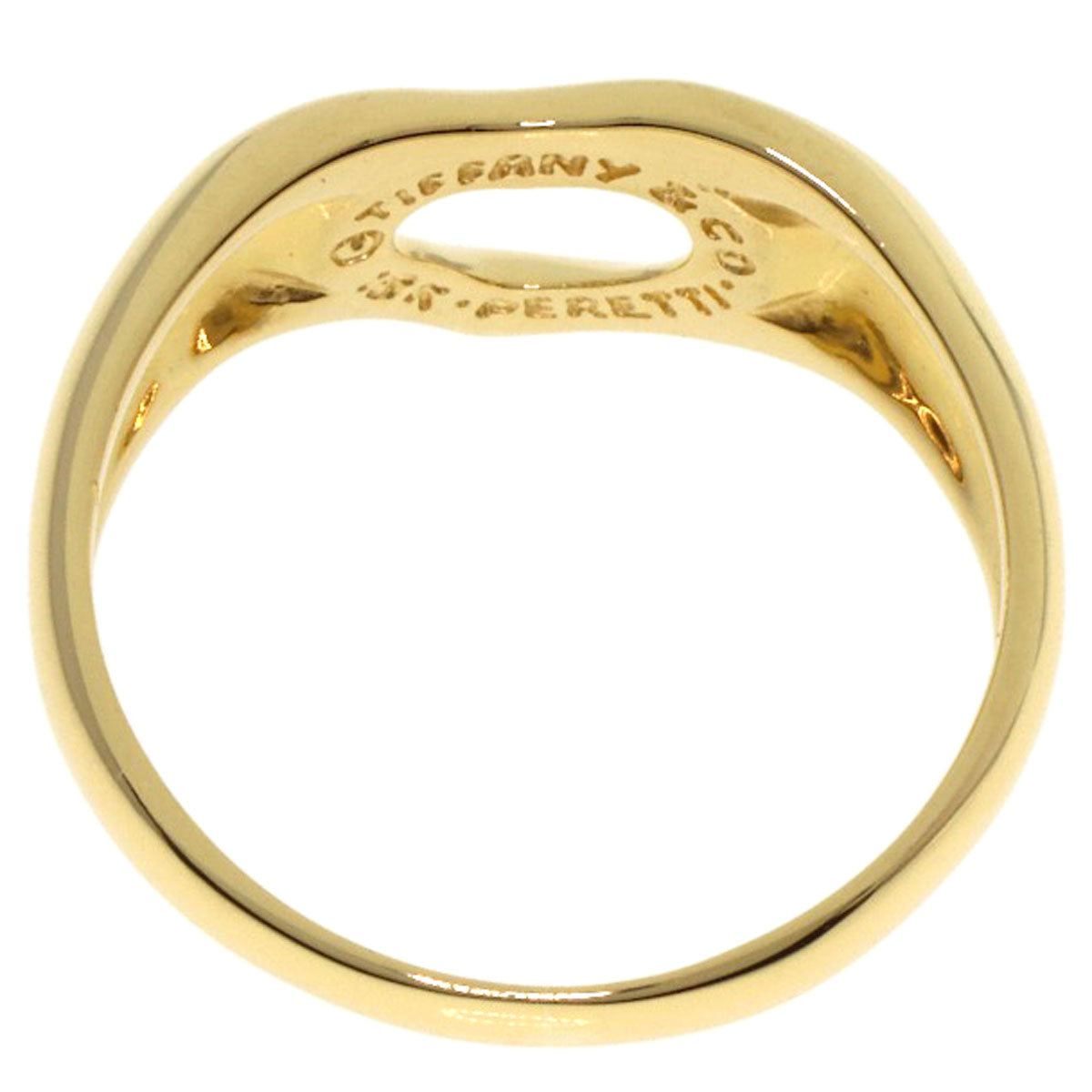 TIFFANY&Co. Open heart Ring K18 Yellow Gold Ladies [Used]