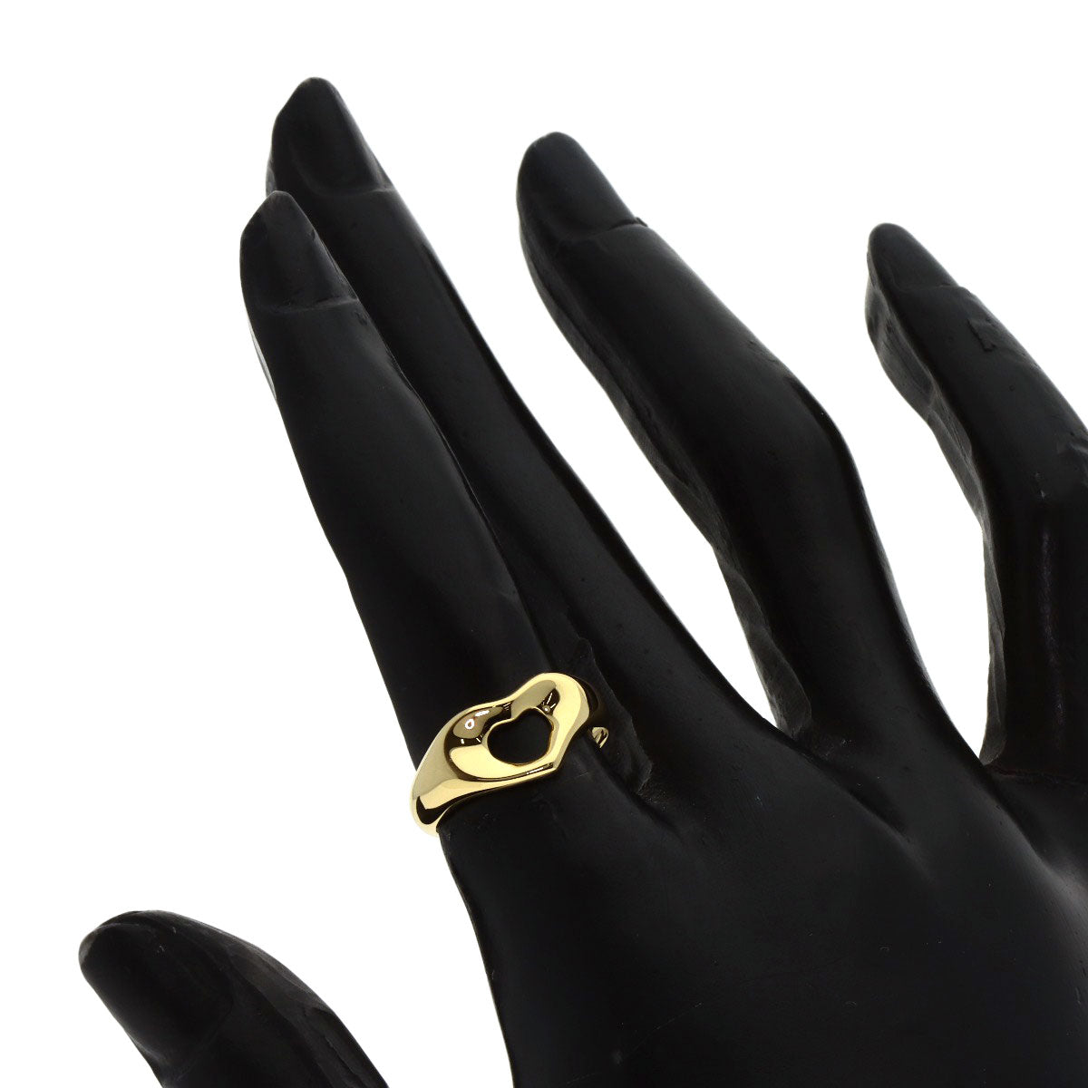 TIFFANY&Co. Open heart Ring K18 Yellow Gold Ladies [Used]