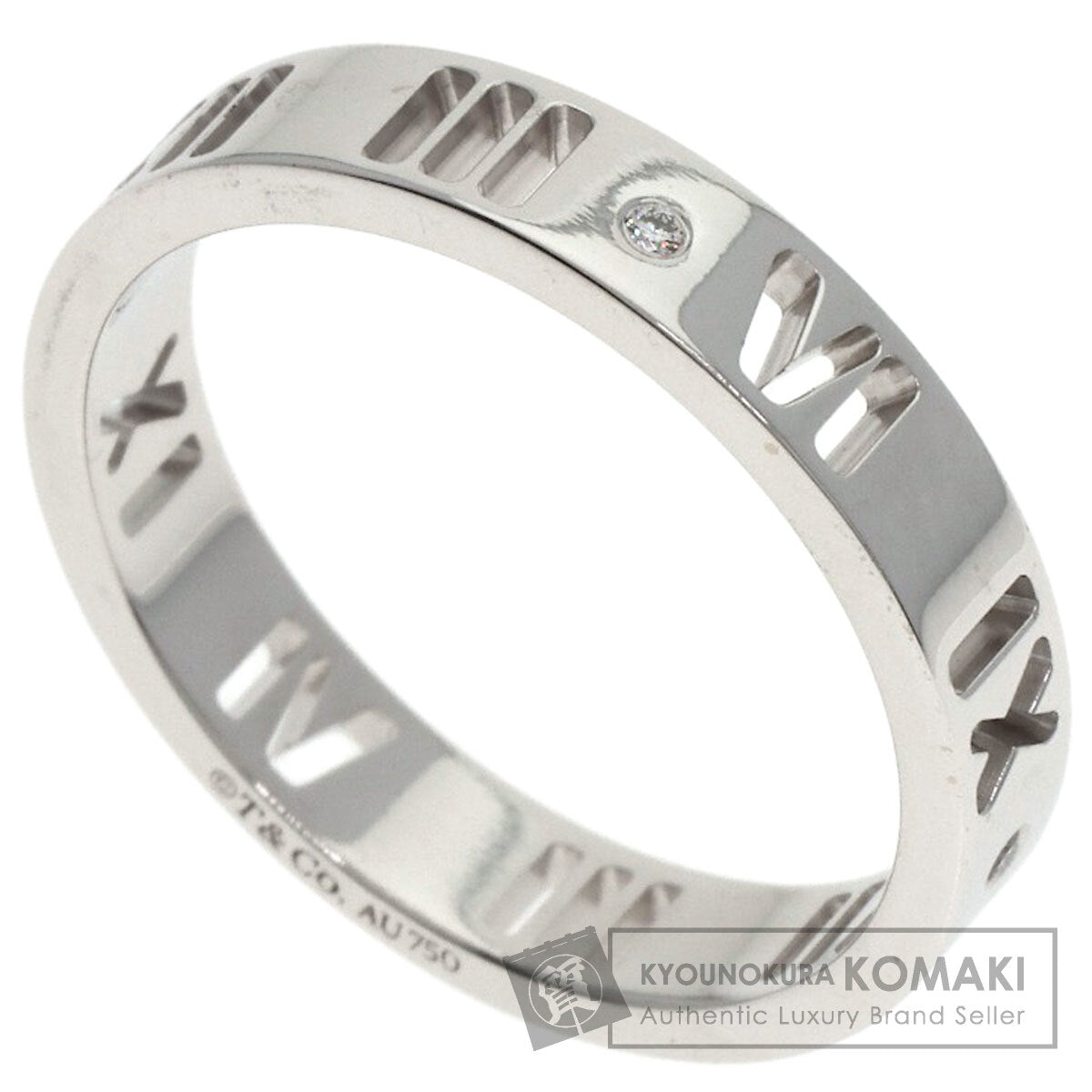 TIFFANY&Co. Pierced Atlas 4P Diamond Ring K18 White Gold Ladies [Used]