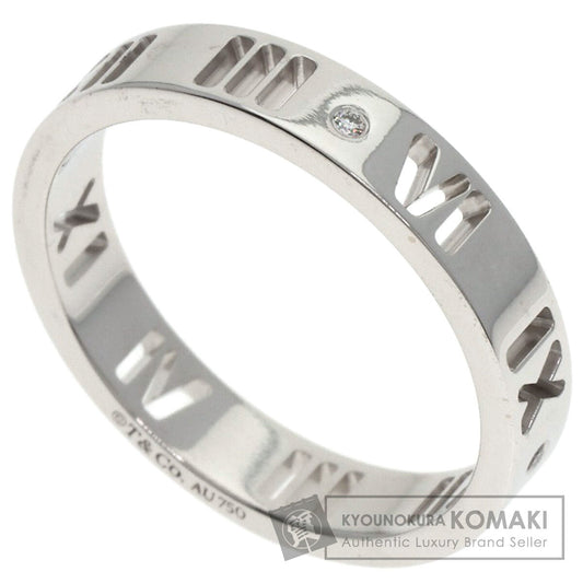 TIFFANY&Co. Pierced Atlas 4P Diamond Ring K18 White Gold Ladies [Used]
