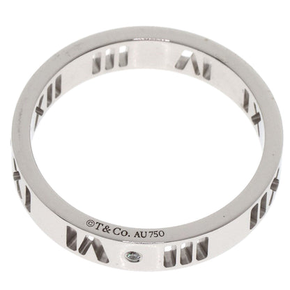 TIFFANY&Co. Pierced Atlas 4P Diamond Ring K18 White Gold Ladies [Used]