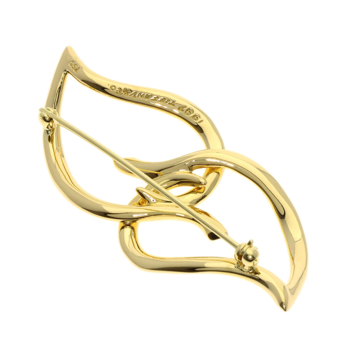 TIFFANY&Co. Leaf Brooch K18 Yellow Gold Ladies [Used]