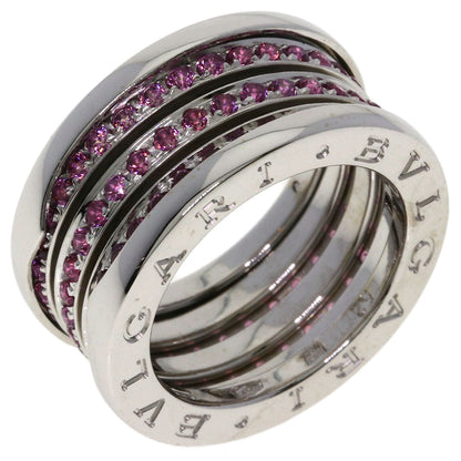 BVLGARI B.zero1 4-band Garnet #52 Ring K18 White Gold Ladies [Used]